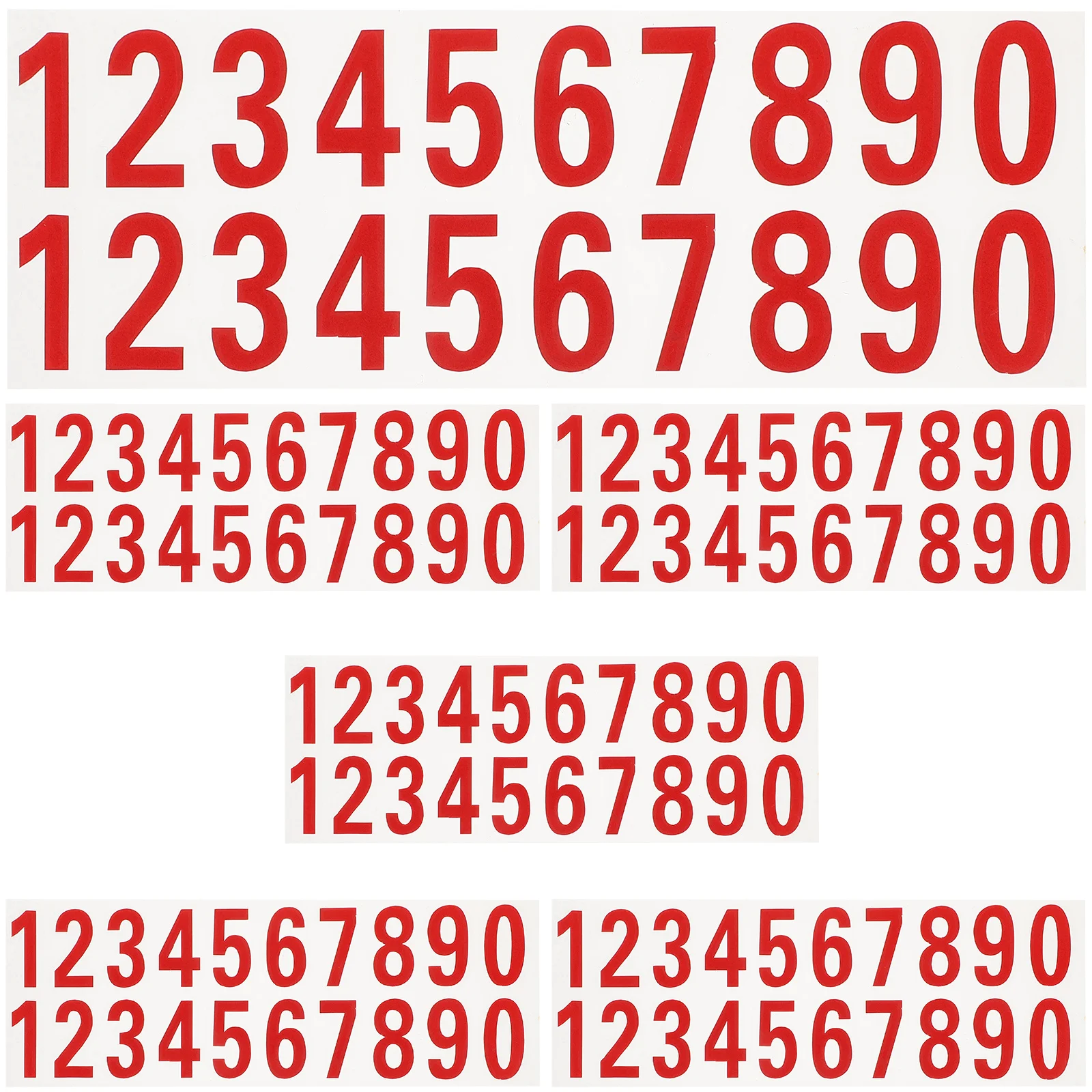 

6pcs Number Stickers Large Clear Self-Adhesive Pvc Pet Reflective Numbers For Mailbox Trash Can Door Outdoor Address Signs