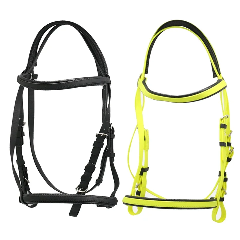 Wholesale hot selling horse products single noseband set waterproof PVC colorful horse reins for horse riding racing