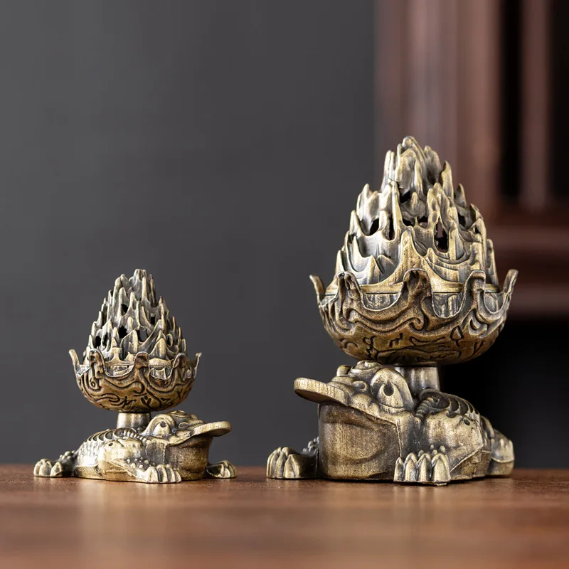 Jinchan Boshan Incense Burner Small Auspicious Cloud Sandalwood Incense Holder Tea Ceremony Study Living Room Decoration