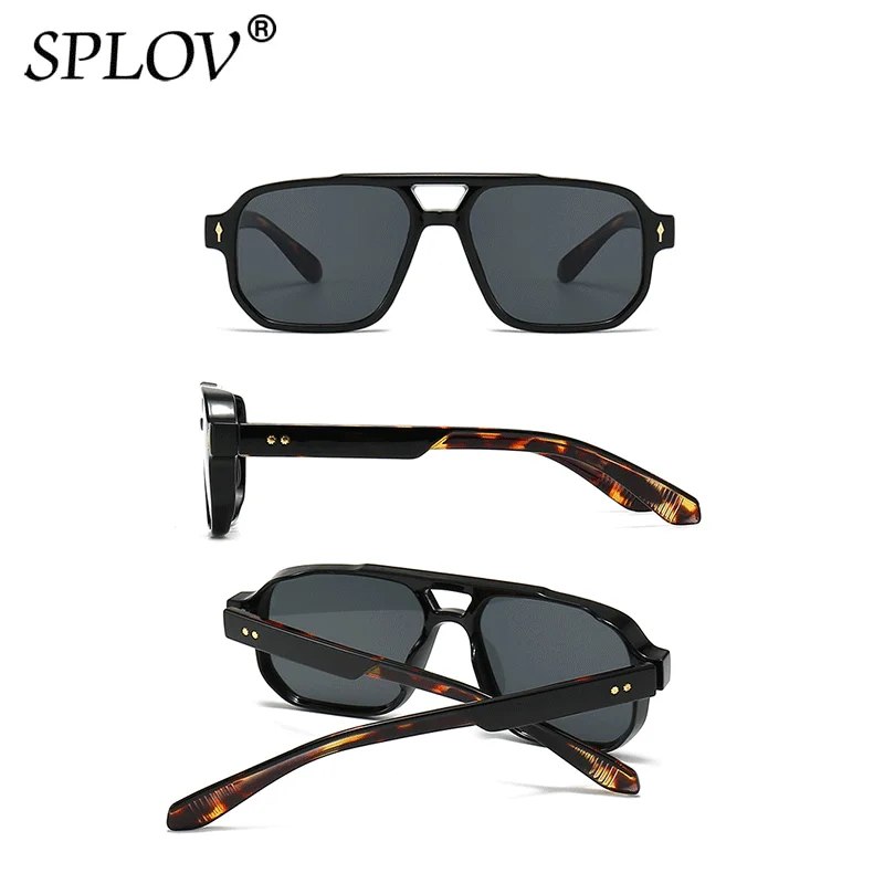 Luxury Square Sunglasses Women Gradient Shades New Fashion Brand Designer Rivets Men Driving Sun Glasses UV400