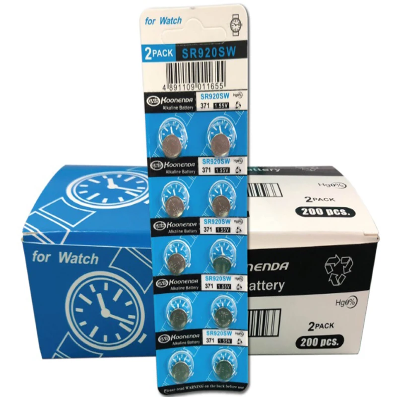 10 قطعة بطارية قلوية AG6 1.55 فولت زر عملة خلية 371 LR920 SR927 171 L921 بطاريات الساعة