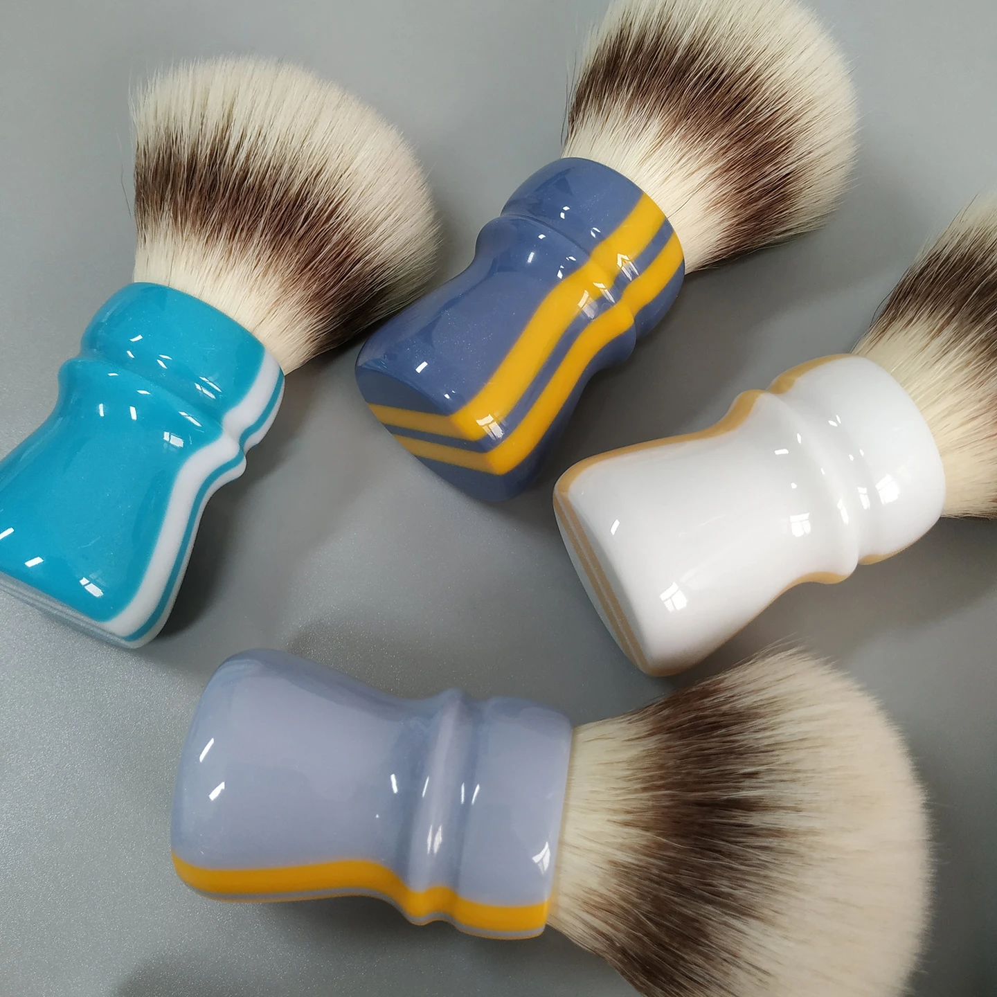 Dscosmetic New FL Brocha de afeitar de pelo sintético suave para hombre, afeitado húmedo con mango F1