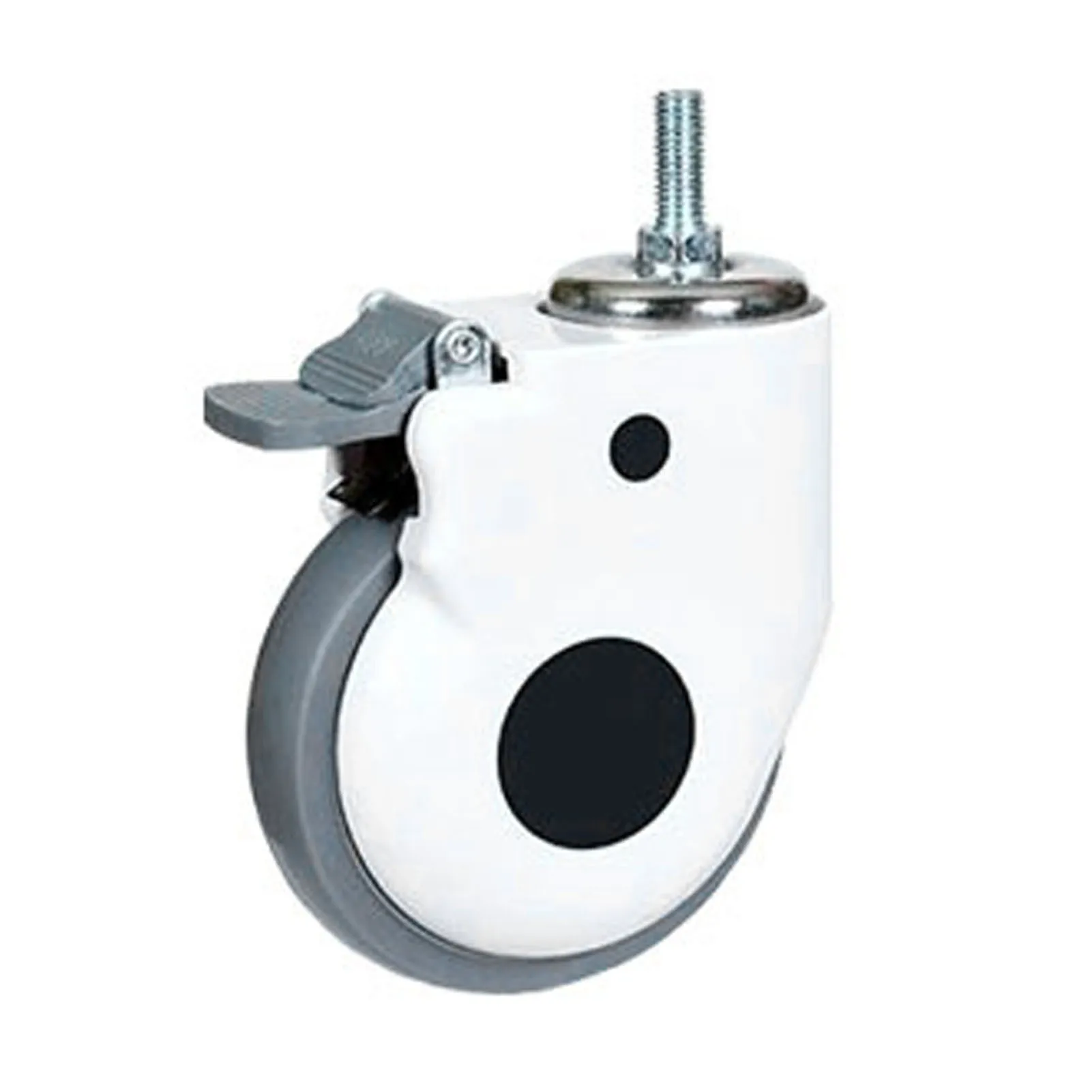 Swivel Caster 5in Low Noise Heavy Duty TPR Wheel Accessory Replacement with Brake for Cart