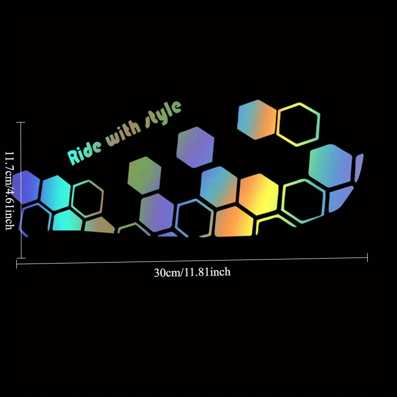 

Шестиугольная комбинированная светоотражающая наклейка, трансграничная светоотражающая наклейка на крыло мотоцикла в форме сот