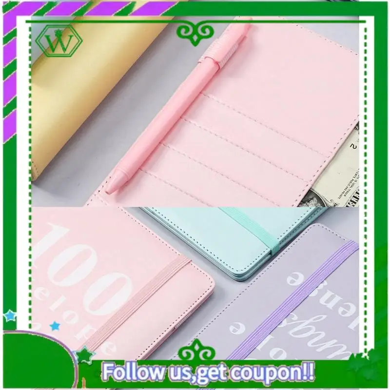 

Reliable-100 Envelope Money Saving Challenge Binder, Reusable A5 Money Budget Binder Challenges Book