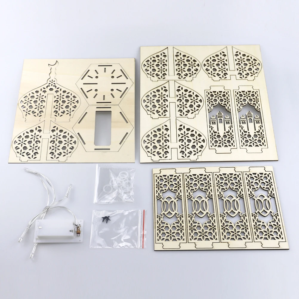 

Wooden Night Light Tower Decorative Lamp For Bedroom Led Nightlight Small Eid Lights Powered Energy Saving Light For