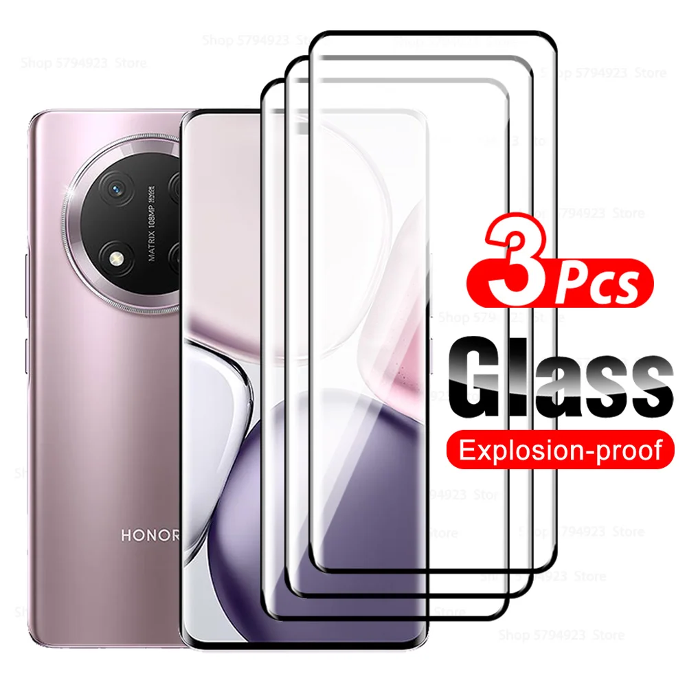 3Pcs HonorX9c Protective Glass For Honor X9c 5G Curved Tempered Glass Screen Protector For Honor X9 C HonorX9c  x 9 c Front Film