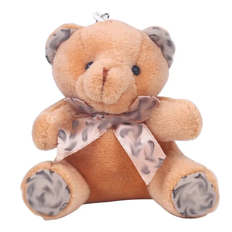 Fashion Cute Girl Plush Pompon Teddy Bear Key Chain Women Pom Pom Bear Keychain Bag Car Trinket Wedding Party Doll Toy Gift