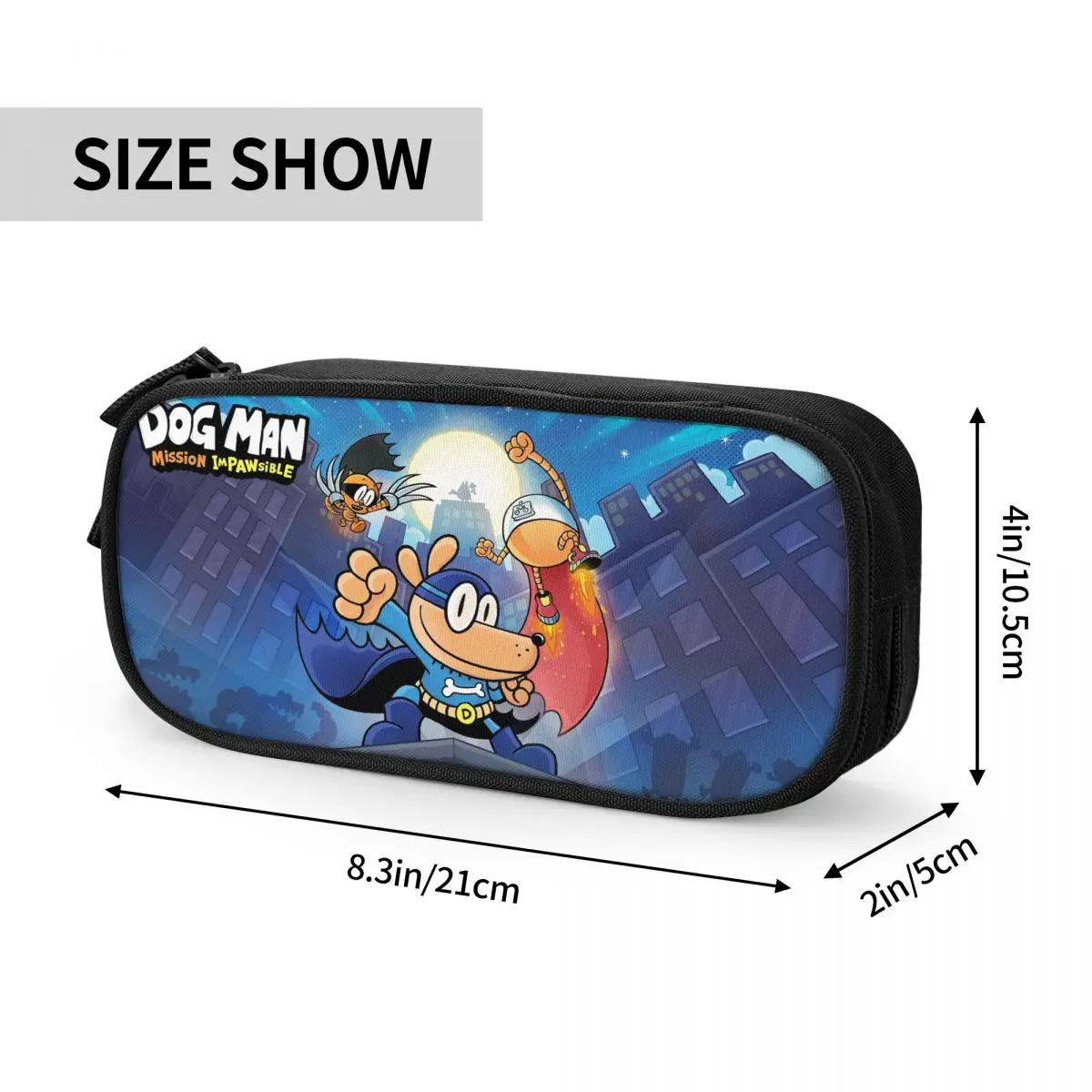 Dog Man Anime Petey Cat Pencil Case Pencilcases Pen Holder for Girls Boys Large Storage Bag Office Zipper Accessories
