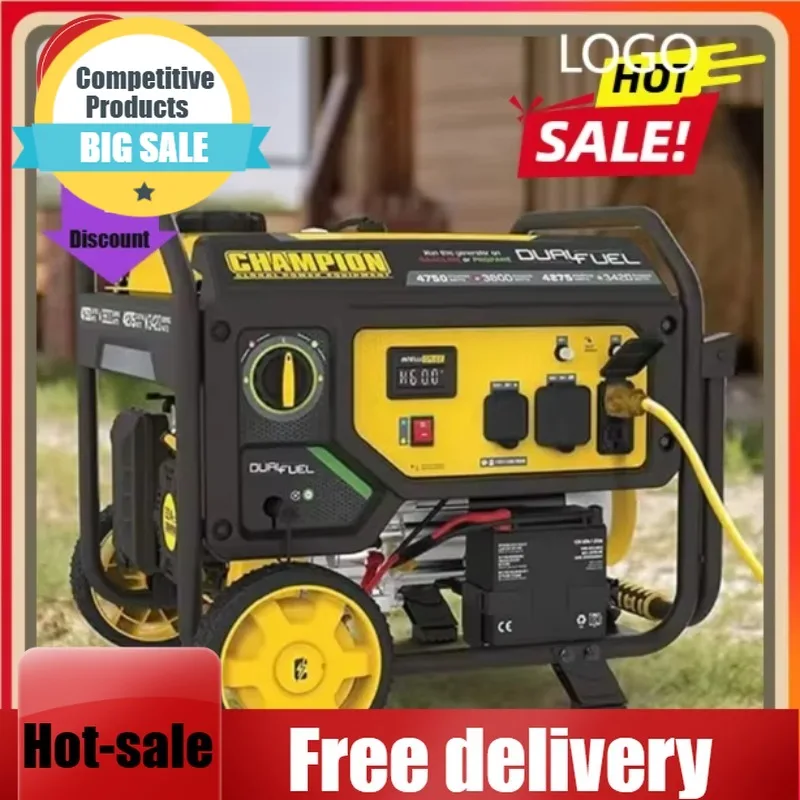 

Home Backup-Dual Fuel Portable Generator, Wheel Kit With Electric Start 4750-Watt
