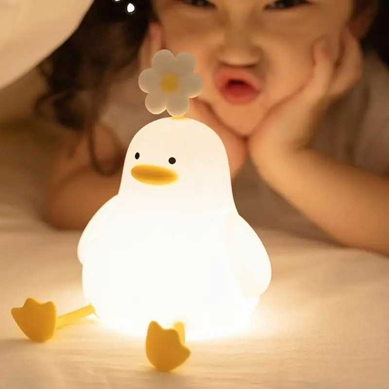 

P0UF Cartoon Duck Night Lamp Novelty Bedside Lamp Gift for Boys Girls Baby Children