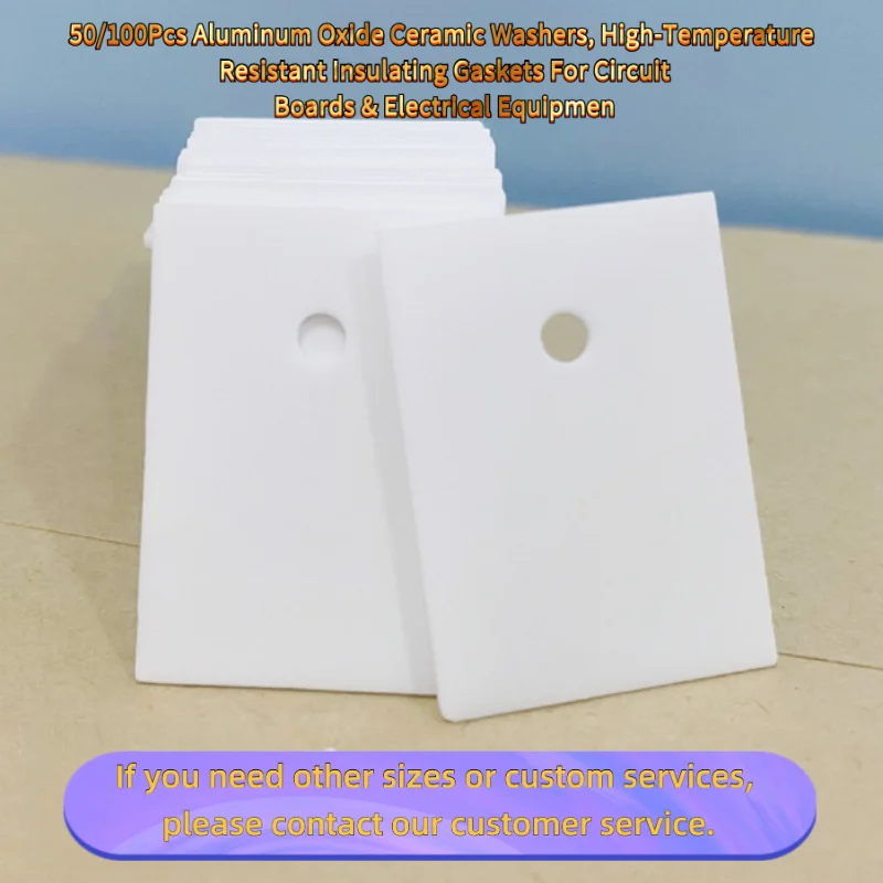 50/100Pcs Aluminum Oxide Ceramic Washers, High-Temperature Resistant Insulating Gaskets Boards & Electrical Equipmen