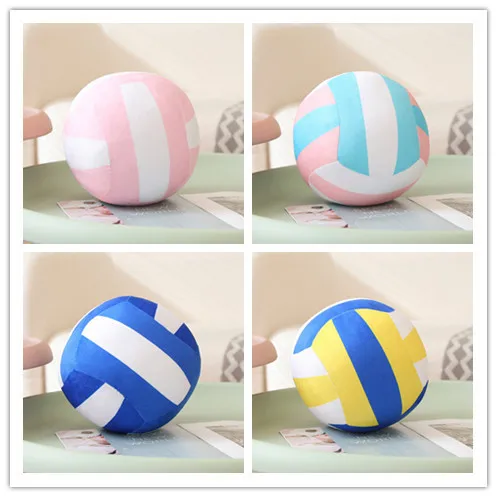 Baby kissens imulation gedruckt Volleyball kissen kugelförmige Puppe Plüsch tier Kinder geschenk kognitive Erleuchtung b2