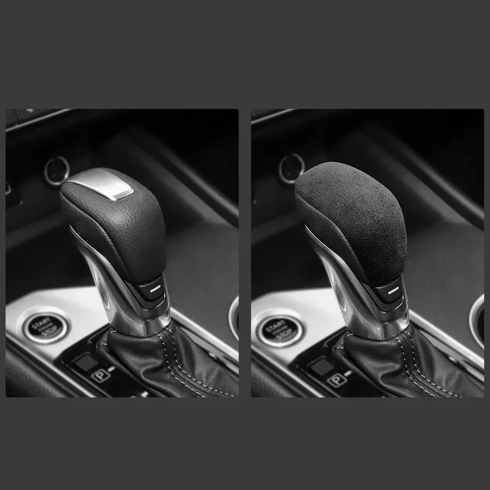 

Car Interior Suede Leather Gearshift Knob Cover for NISSAN KICKS SYLPHY ALTIMA TENNA PATROL 2020 2021 2022 2023 2024