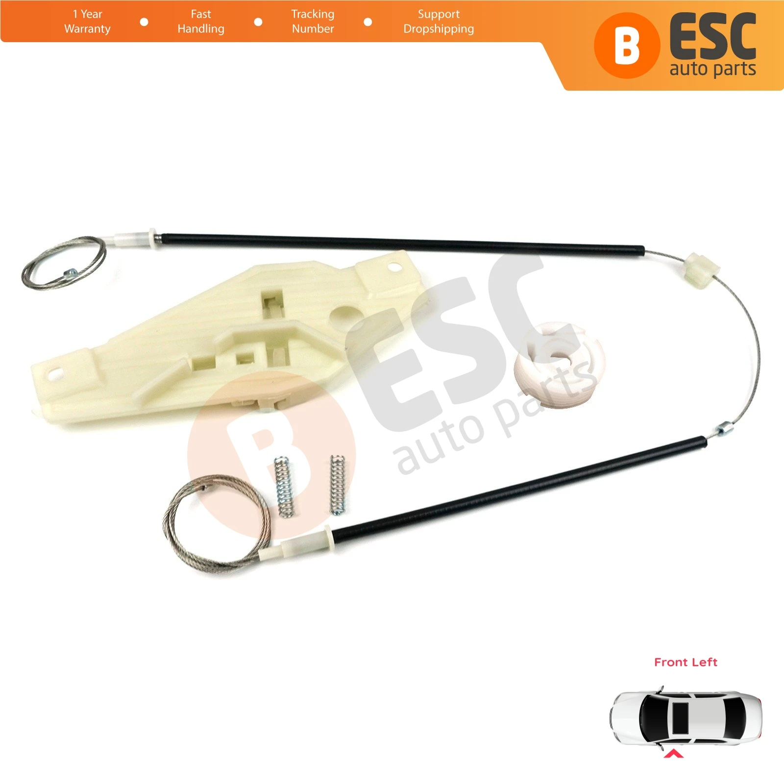 EWR5412 Window Regulator Repair Set Front Left Door for Toyota Corolla E10 AE100 E100 1991-1999 3/4/5 Door 6980212140