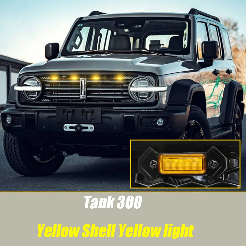For GWM Great Wall Tank 300 Car Front Grille Lights Daytime Eagle Eye Lamp Running Raptor Style Driving Light Car Accessories