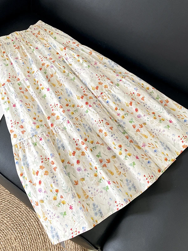 Юбка миди А-силуэта с цветочны – обзор и цена Midi Skirt Floral
