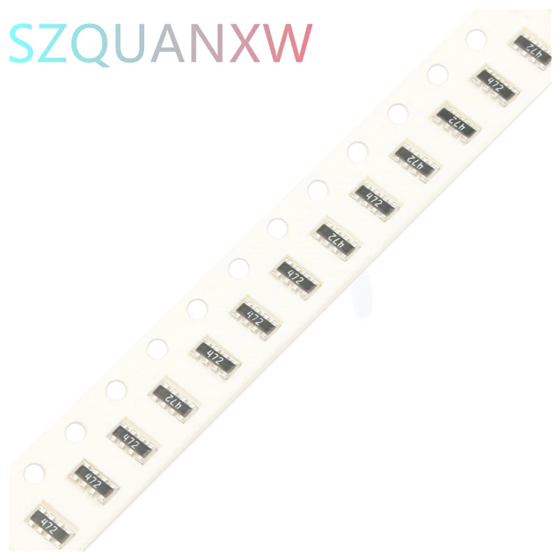100pcs 0603*4 8P4R 2*4P ตัวต้านทานเครือข่าย SMD อาร์เรย์ 0 ~ 1M 1 10 22 47 100 220 330 470 1K 2.2K 4.7K 10K 22K 47K 100K 220K 470K ohm