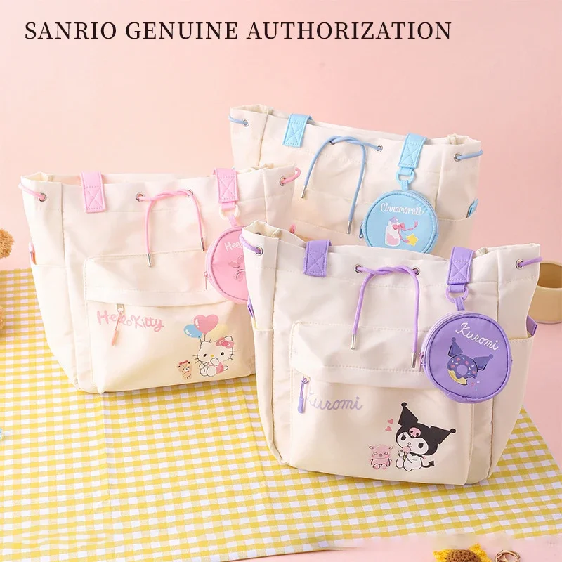 كورومي سينامورول حقيبة كروسبودي رسم حبل حقيبة تعليمية فتاة هدية لطيف مرحبا كيتي حقيبة كتف خفيفة حقائب الطالب للمرأة