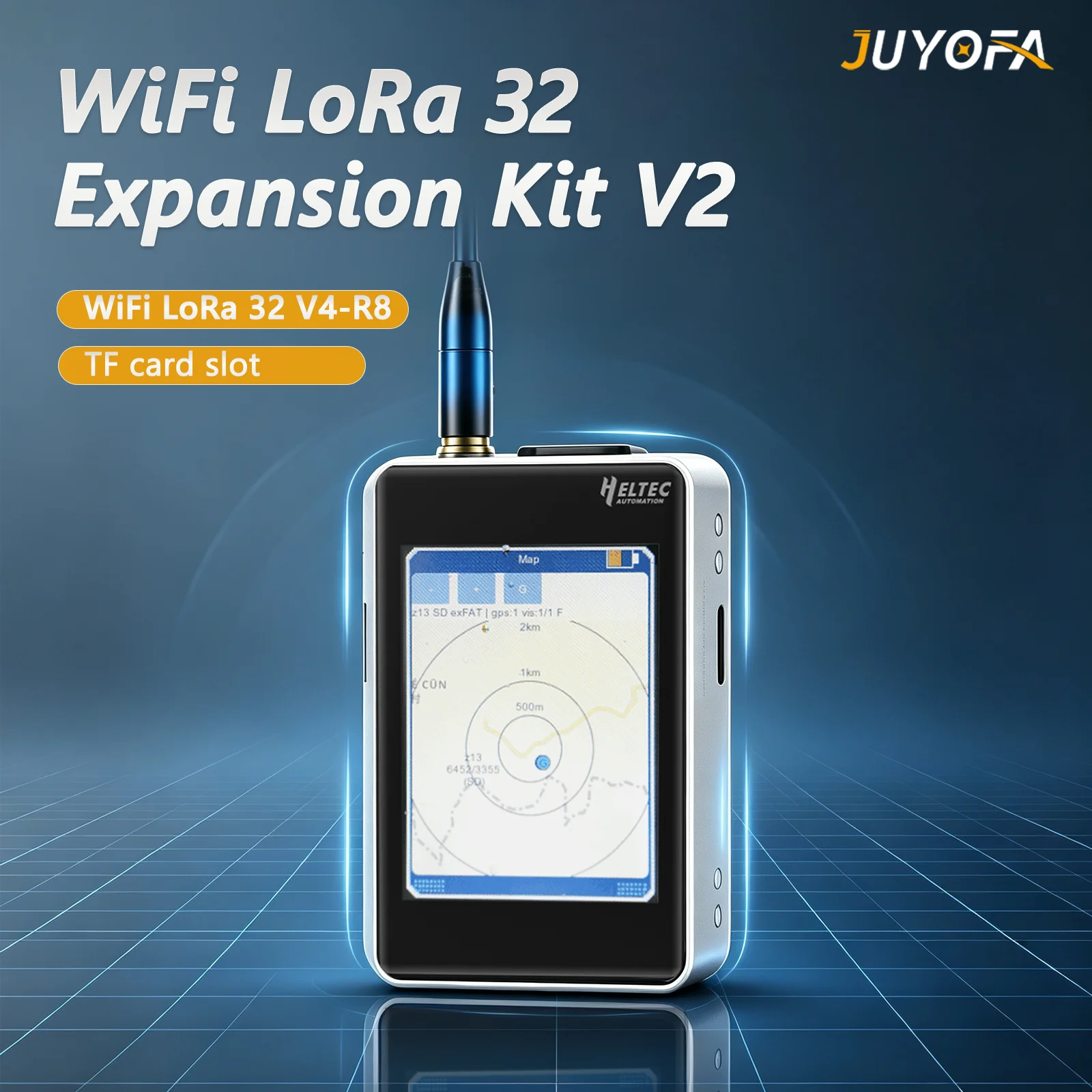 Meshtastic Heltec WiFi LoRa 32 Expansion Kit V2 With Touch Screen SX1262 IoT Dev-board For Outdoor Off‑Grid Communication