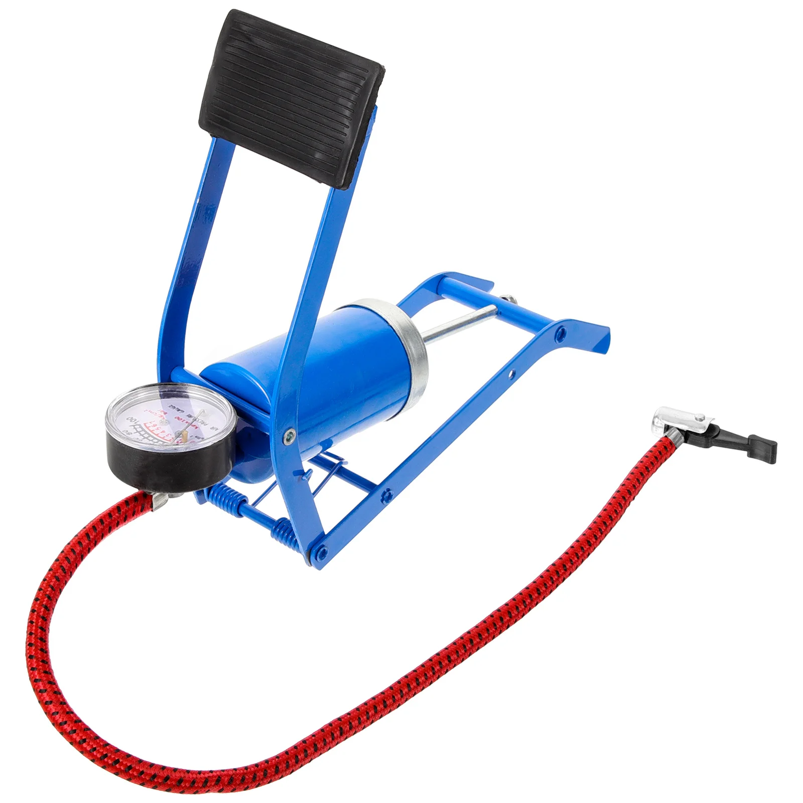 

Bike Tire Floor Pump Red High Pressure Foot Activated Pump for Bike Car Motorbike Ball Portable Durable Floor Pumps Inflator