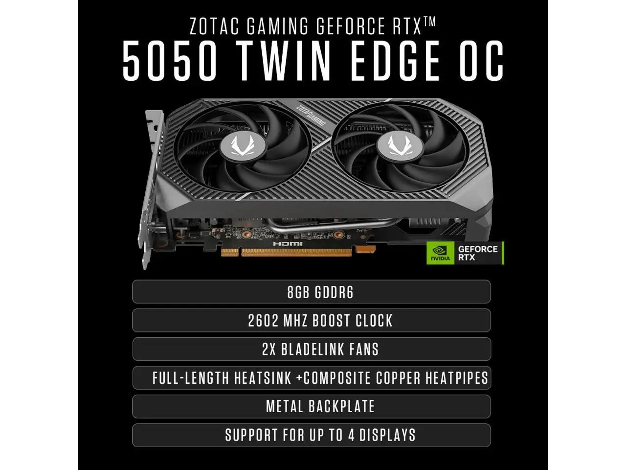 PCs para Juegos ZOTAC GAMING Serie MEK - NVIDIA GeForce RTX 5050, AMD Ryzen 5 5500 4.2GHz, 16GB RGB DDR4, 1TB NVME M.2 SSD, 650W 80+ GOLD PSU, WiFi 6E, Windows 11 Home