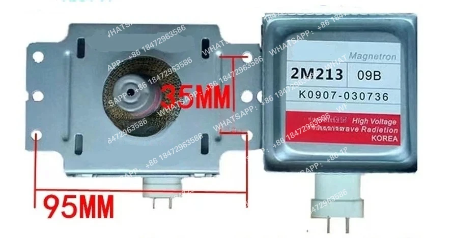 5 piezas de magnetrón para horno microondas 2M213 2M213-09B 2M213-09B0 (universal transversal de seis orificios)