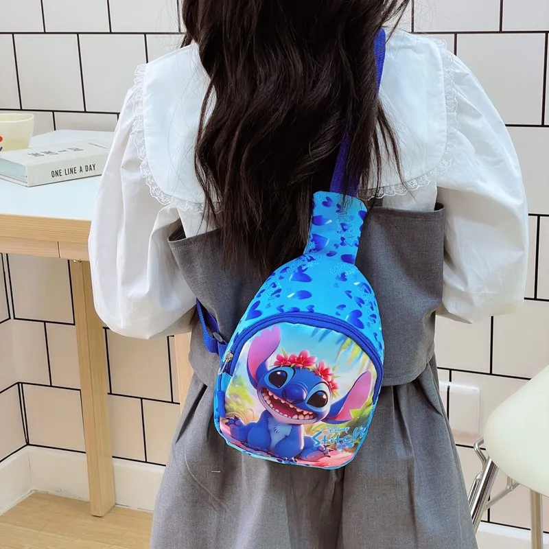 ديزني غرزة حقيبة صدر للرجال حقيبة كروسبودي أنيمي حقيبة كتف الكرتون السفر المحمولة عادية بنين بنات حقيبة التخزين هدية عيد ميلاد