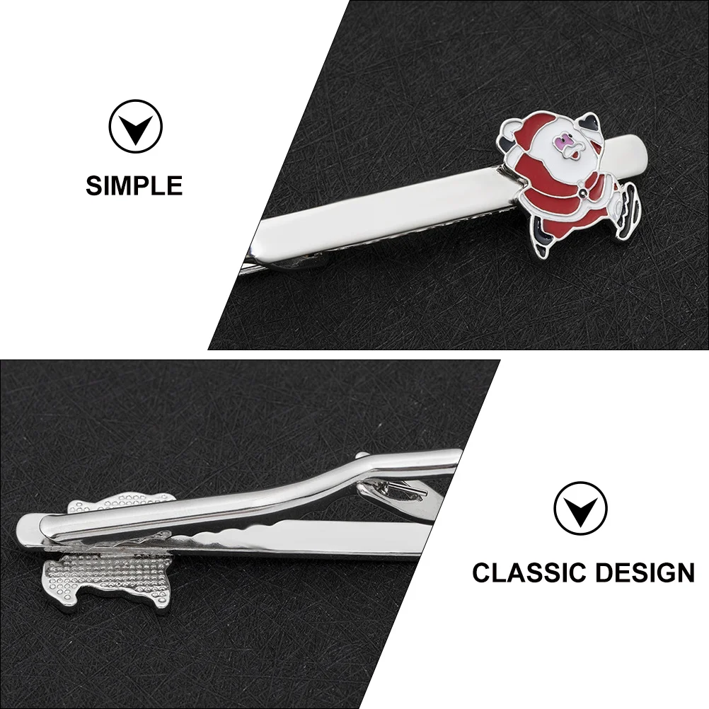 Christmas Tie Clip Clips Adorable Fashionable Suit Lovely Mini Santa Claus Collar