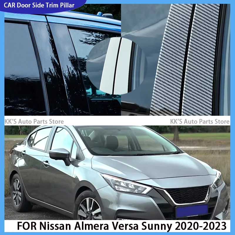 

Fit For Nissan Almera Versa Sunny 2020 2021 2023 Gloss Black Pillar Post Window Cover Door Moulding Decoration Trim Sticker Kit