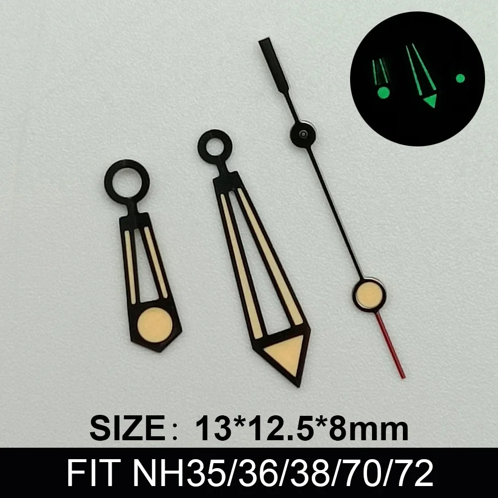 Nh35 nh36 grüne leuchtende Uhrzeiger für Automatik werk Uhren zubehör Uhren teile für Armbanduhren