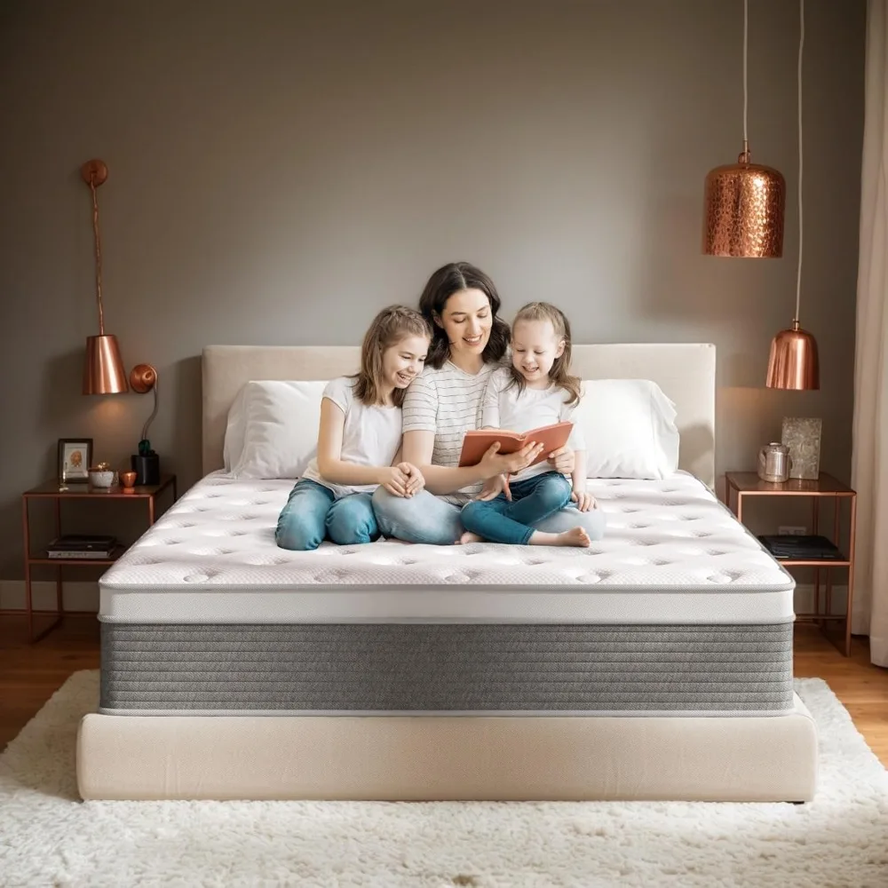 

Full Size Mattreess,12 Inch Full Mattress in a Box Full Hybrid Bed Mattress for Pressure Relief, Fiberglass Free, Motion Isolati