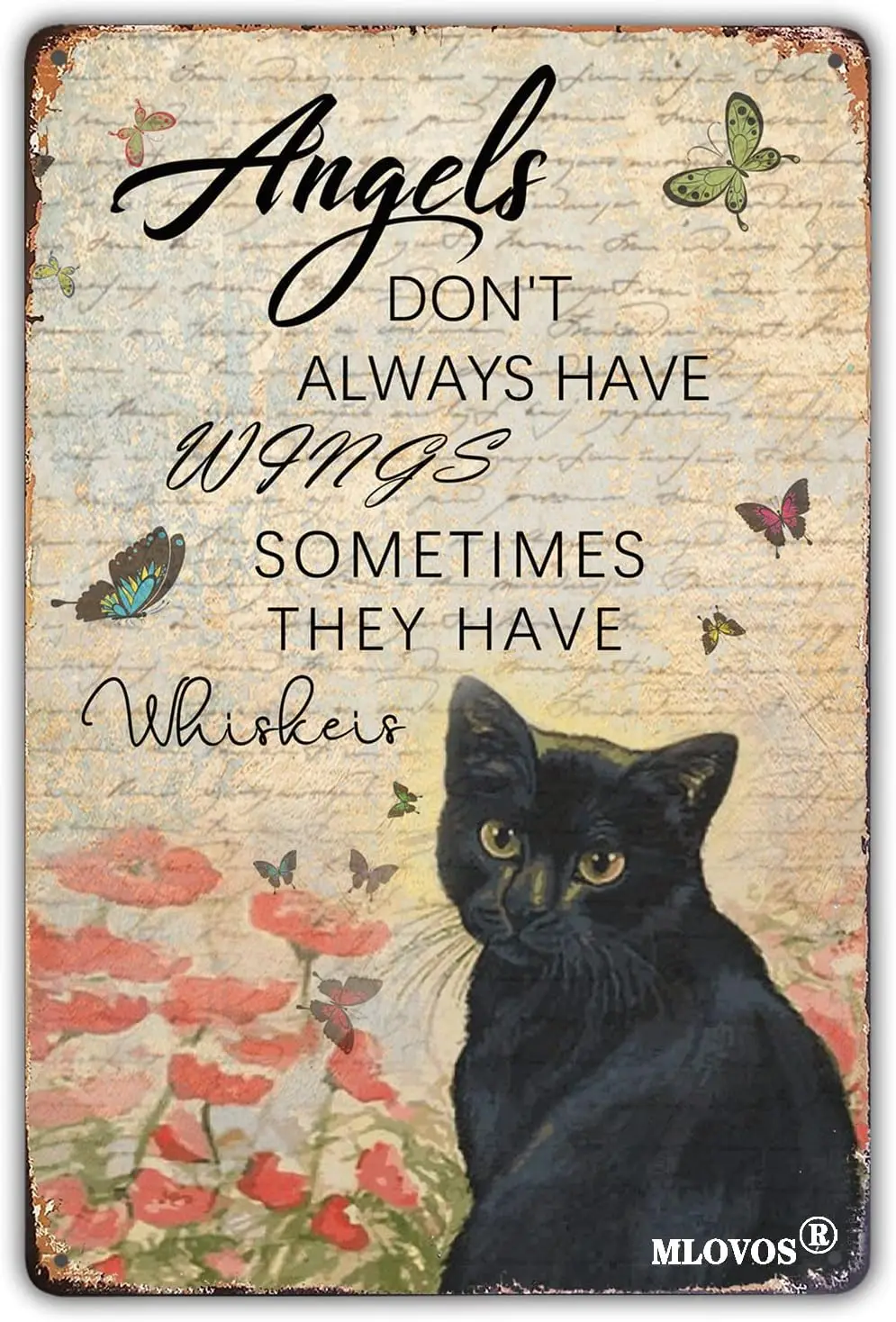 Черная кошка, винтажные металлические жестяные знаки, ангелы не всегда имеют крылья, иногда у них есть венчики, забавные жестяные знаки, мужская пещера