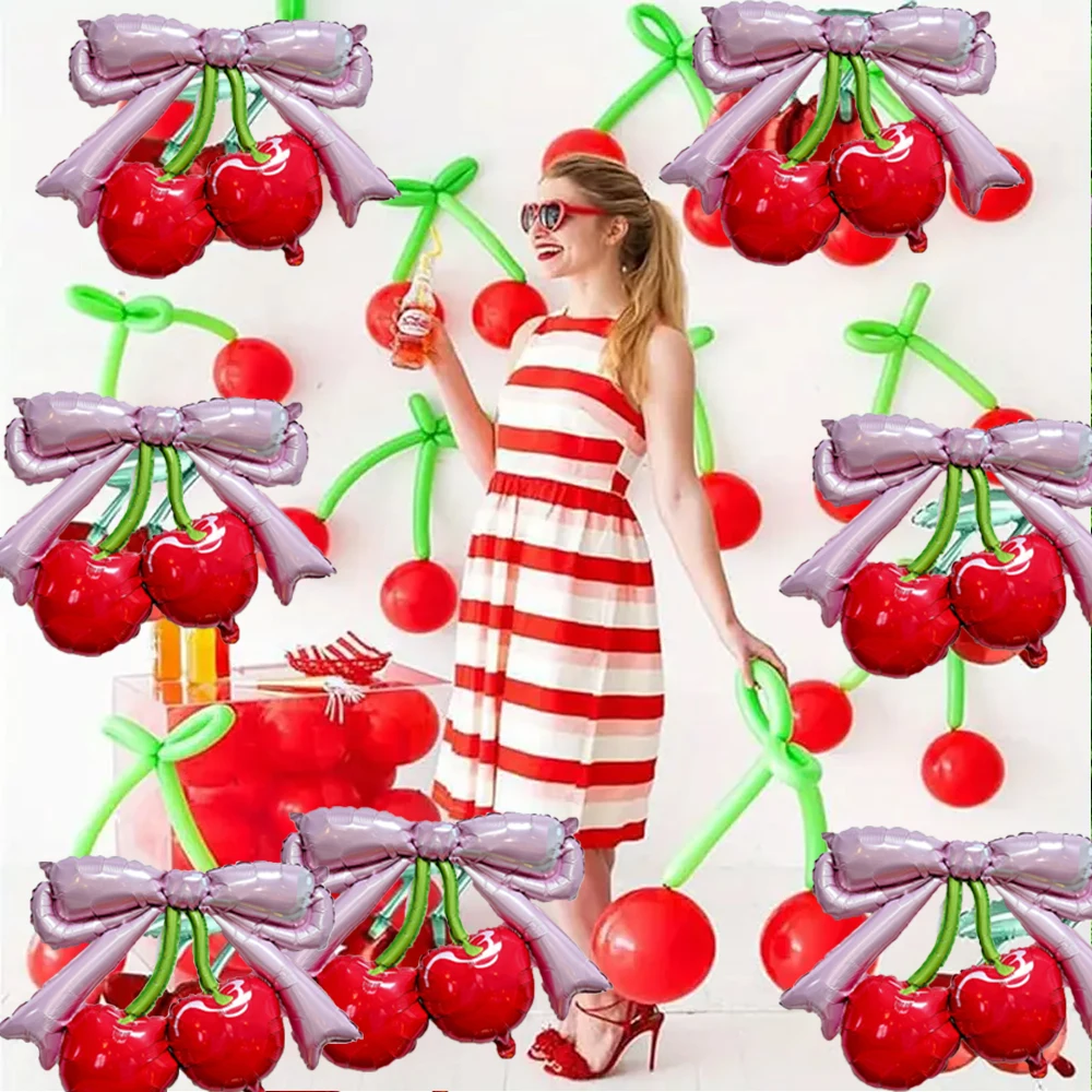 1/2 قطعة بالون الكرز الوردي الكرز الفاكهة فيول بالونات الفتيات حفل زفاف وعيد ميلاد زينة استحمام الطفل لوازم الاطفال الهدايا #5
