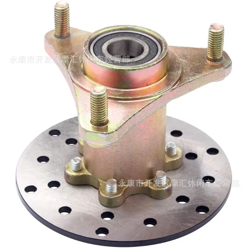 Front 15MM 4*M8 Stud Brake Wheel Hub & pad For 50cc 110cc ATV 6 7 8 Inch Rim Tire Go Kart Buggy Karting UTV Quad Bike Part