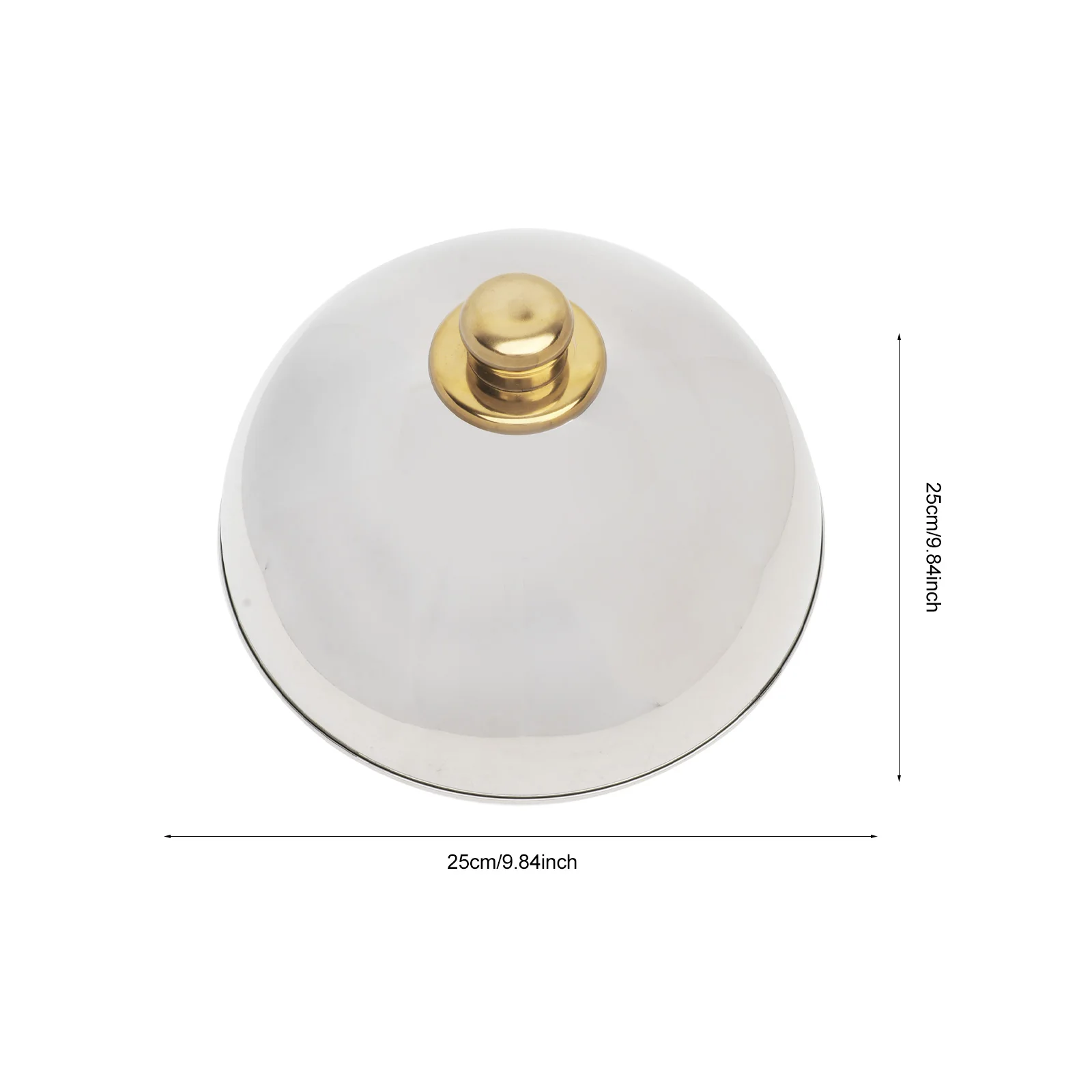 

Stainless Steel Cover Sturdy Steak Cover 10 Inch Round Food Protector for BBQ Parties Western Restaurant Kitchen Tools