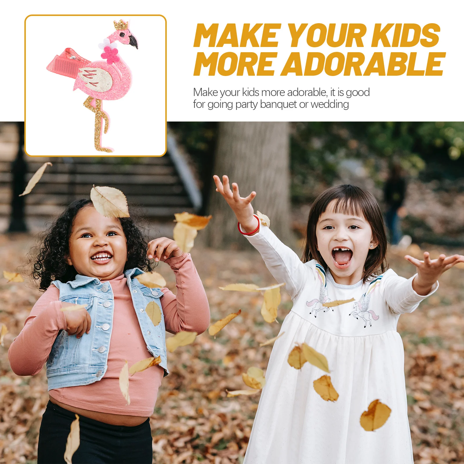 

2Pcs Flamingo Hairpins Hair Clips Durable Cute Hairpin Accessories Party Wedding Hair Decor Hairpins