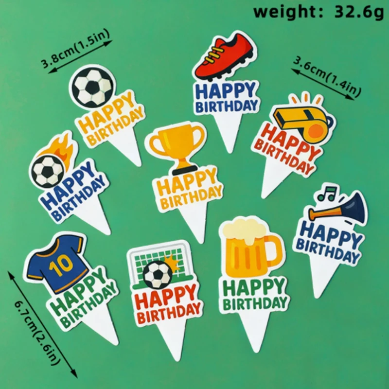 Voetbal Taarttopper Verjaardagsfeestje Decor Voetbal Wereldbeker Thema Sportfeest Voetbal Jongen Babyshower Kinderen Taartbenodigdheden