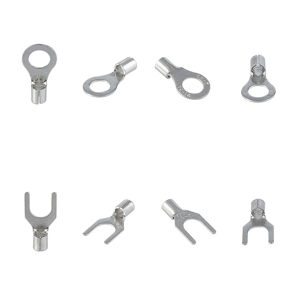 Kit d'assortiment de terminaux en laiton de type U, fourchettes à anneau Non isolées 320, 10 en 1, connecteur de fil de câble, broche à sertir
