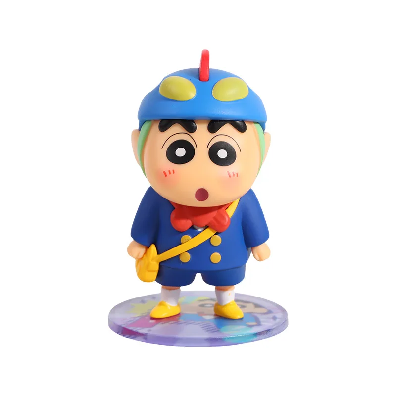 Genuine Crayon Shinchan Anime Trendy Figurine Blind Box Cute Decor for Car Desktop Office Home Interior Ornament Gift view 2