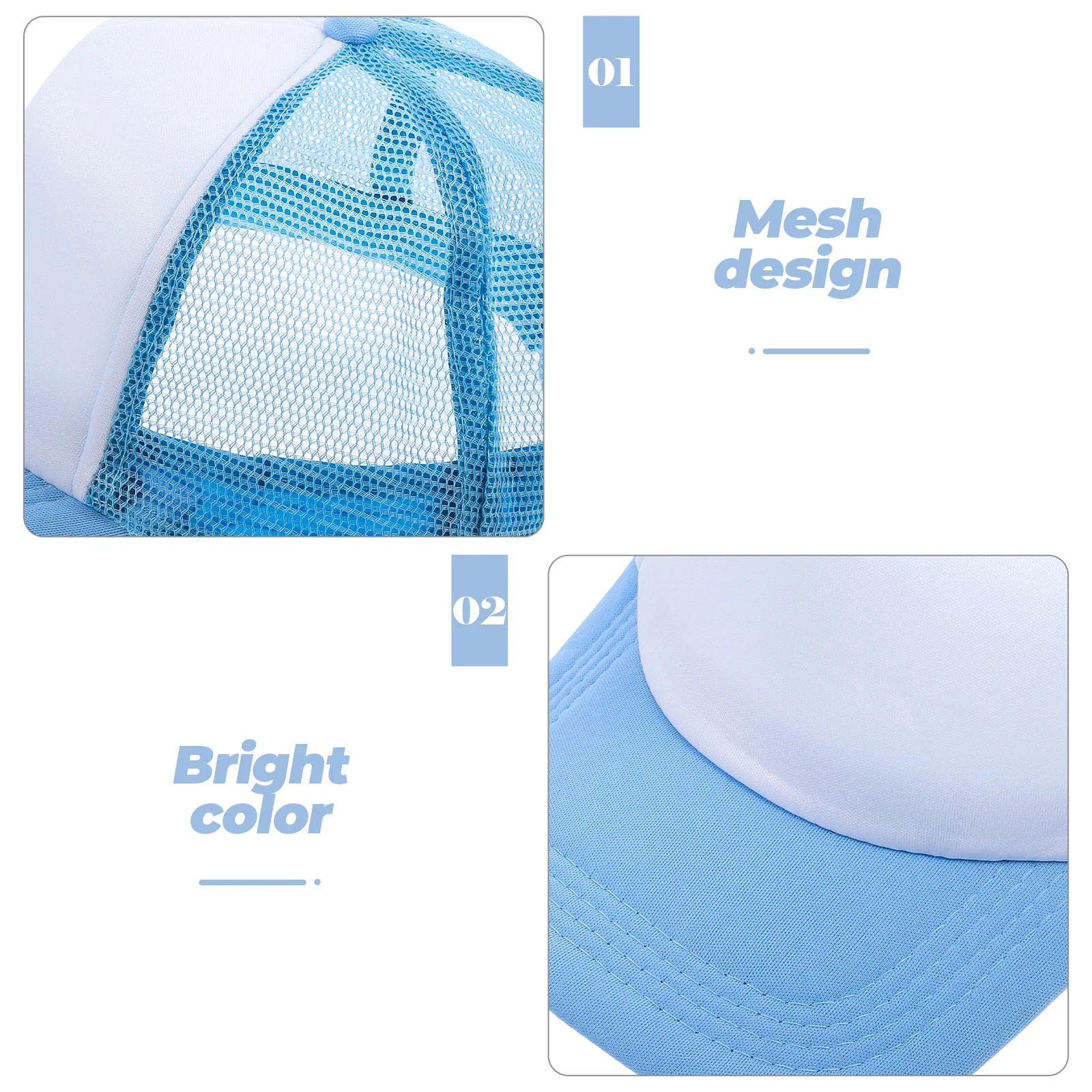 

10 Pcs Blank Mesh Baseball Cap Sublimation Hat Hats for Men Caps Sponge Heat Transfer Man