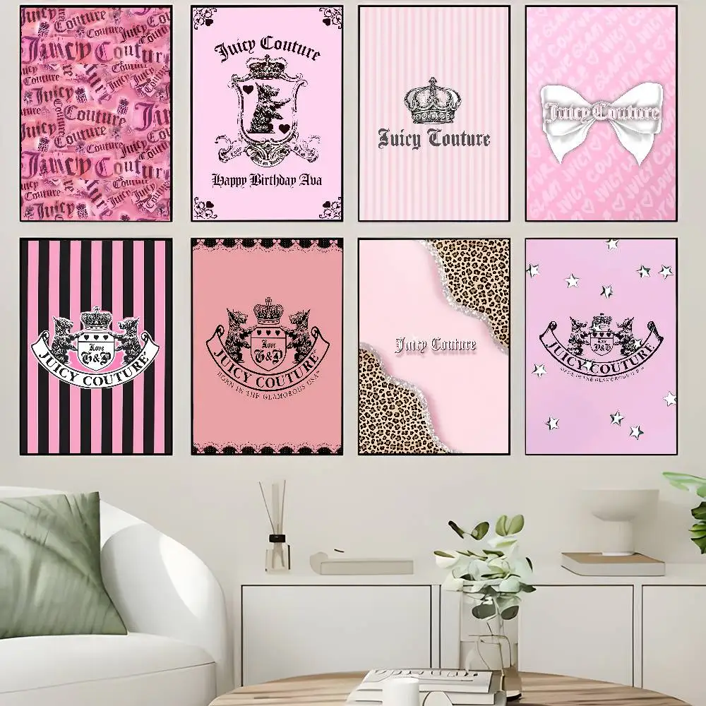 J-Juicy C-Couture Vintage Posters Sticky Vintage Room Home Bar Cafe Decor Kawaii Room Decor