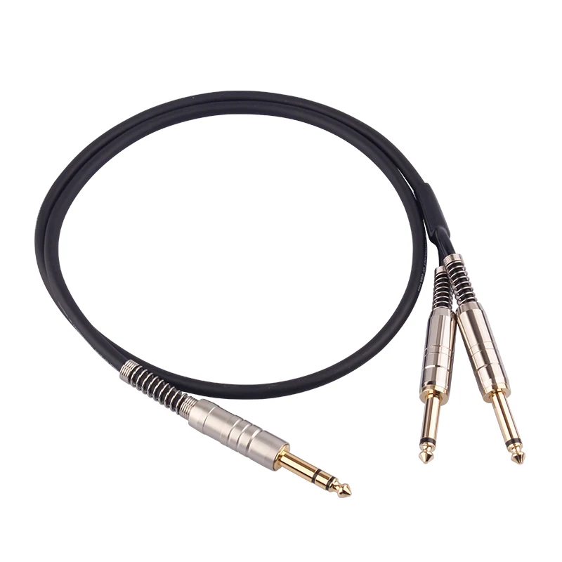 RUZUO 6.5mm to Double 6.5mm AudioCable Male to Male Aux Cable for MixerSpeaker Amplifier 6.5 to 6.5 TRS CableAudio