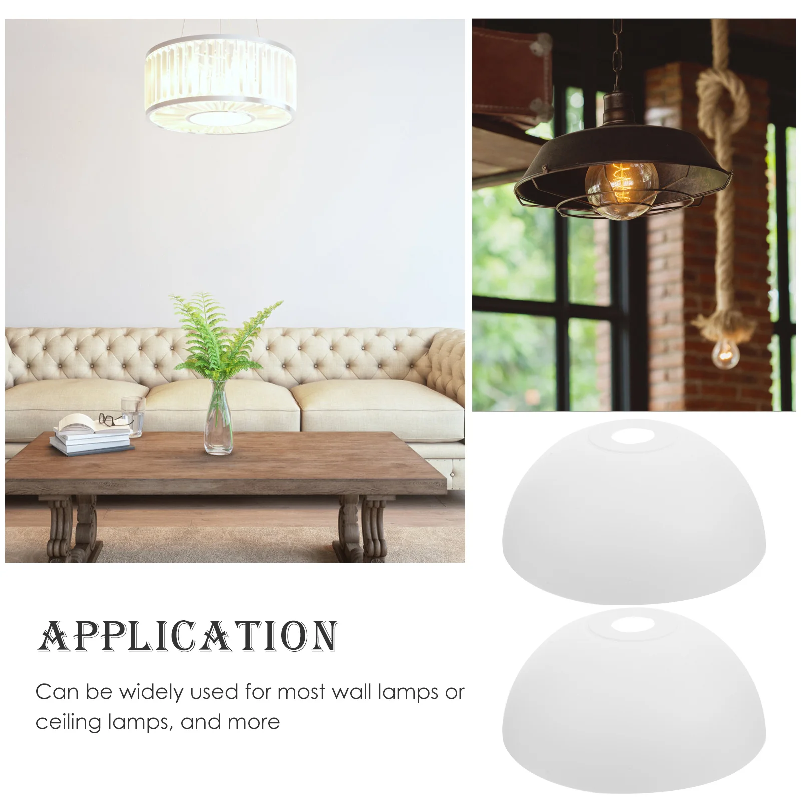 2 Pcs Floor Lamp Light Covers White Plastic Lampshade Desk Shades for Wall Replacement Earth Simple Household Ceiling