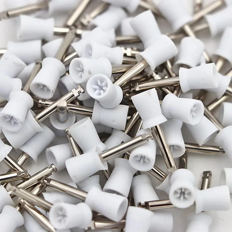50 Stück Zahn gummi Polier becher Nylon Prophy Bürste Zähne Polierer für Gegenwinkel Handstück Zahnarzt Werkzeug – Detail 2