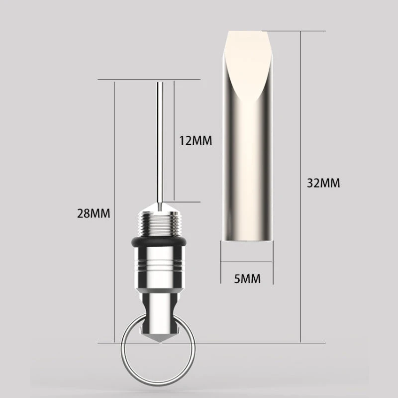 Titanium Alloy Multifunctional Key Pendant Universal Mobile Phone Card Retrieval Pin Reset Device SIM Card