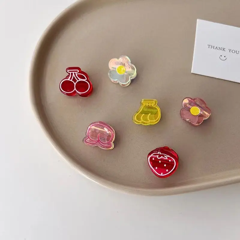 

Korean Style Hair Claws Cute Fruit Flower Clip Pastel Kawaii Candy Clips for Girls Kids Hair Clip Spring Summer Hair Accessories