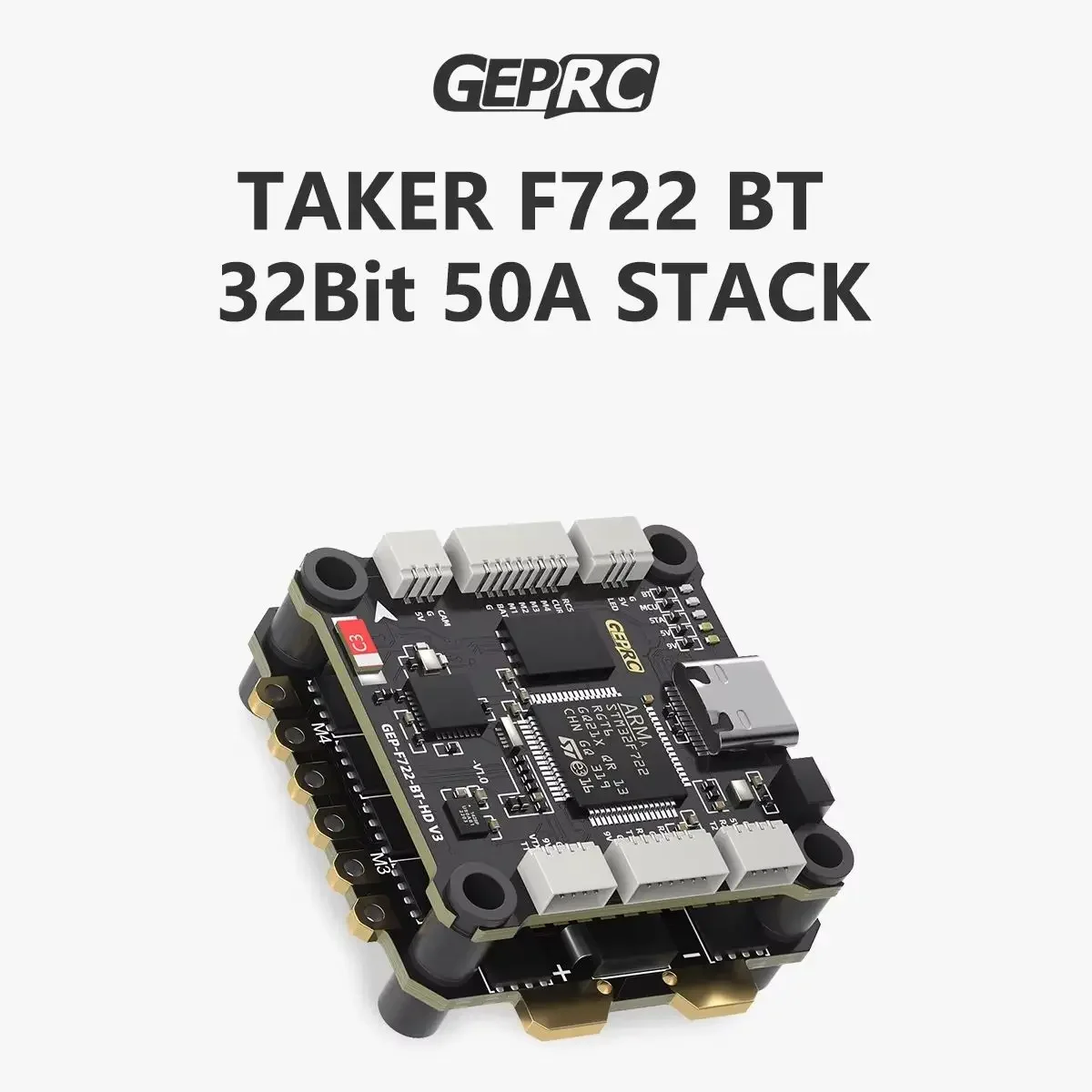 RoRusGEPRC TAKER F722 BT 32Bit 50A STACK F722 BT 8Bit 60A 65A STACK 512M Black Box F722-BT-HD V3 FC For Racing FPV Drone