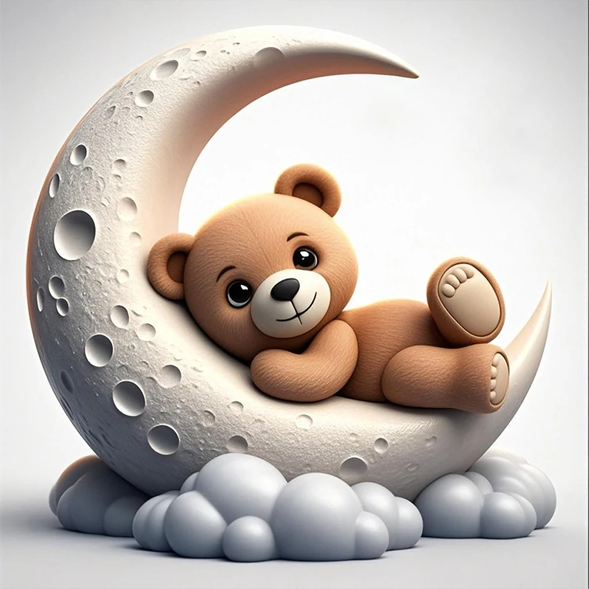 Moon Baby Bear Silicone Sugarcraft Mold Cookie Cupcake Chocolate Baking Mold Fondant Cake Decorating Tools