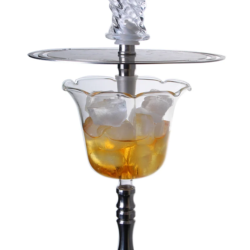 

New Glass Hookah Ice Bowl -Freezing Cooling Hookah Accessory Large Cooling Ice Bucket for Shisha, Chill Smoking Sessions